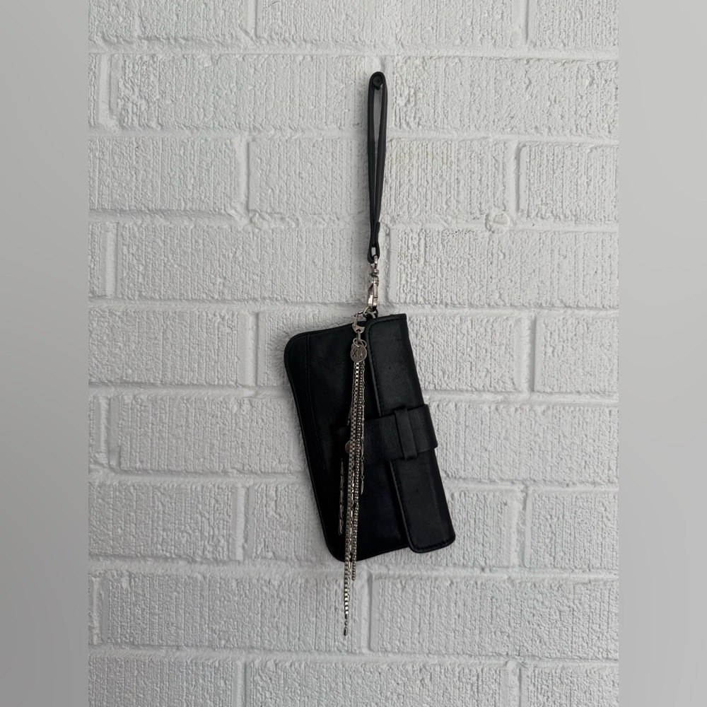 A/X Armani Exchange Black and Silver Wristlet Clutch